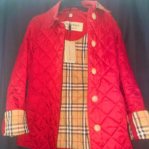 Burberry Jackets & Coats Burberry Xs Red Coat Poshmark